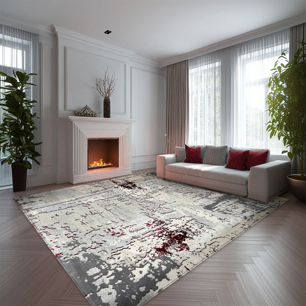 Covor Antic New Home Gri Rosu 5644A