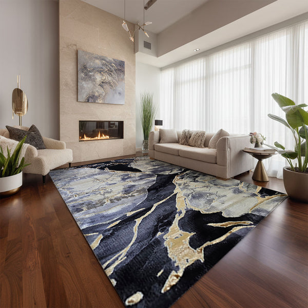 Covor Marble  Gri Crem Negru 0857A